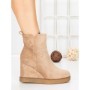 Ghete Dama cu Platforma 5AH51 DARK BEIGE | MEI