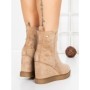 Ghete Dama cu Platforma 5AH51 DARK BEIGE | MEI