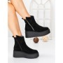 Ghete Dama cu Platforma 5AH56 BLACK | MEI