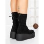 Ghete Dama cu Platforma 5AH57 BLACK | MEI