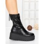 Ghete Dama cu Platforma 5AH57 BLACK | MEI