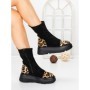 Ghete Dama cu Platforma 5AH58 BLACK | MEI