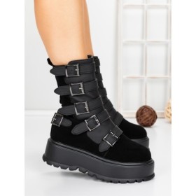 Ghete Dama cu Platforma 56WL2 BLACK | MEI