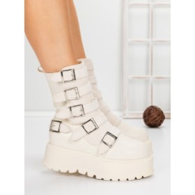 Ghete Dama cu Platforma 56WL2 BEIGE | MEI