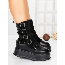 Ghete Dama cu Platforma 56WL2 BLACK | MEI