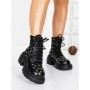 Ghete Dama cu Platforma 5WL89 BLACK | MEI