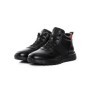 Ghete Barbati din piele naturala 5786 BLACK-RED | ADVANCER