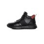 Ghete Barbati din piele naturala 5786 BLACK-RED | ADVANCER