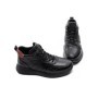 Ghete Barbati din piele naturala 5786 BLACK-RED | ADVANCER