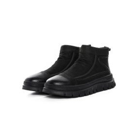Ghete Barbati din piele naturala 5787 BLACK | ADVANCER