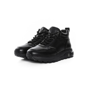 Ghete Barbati din piele naturala 6908 BLACK | ADVANCER