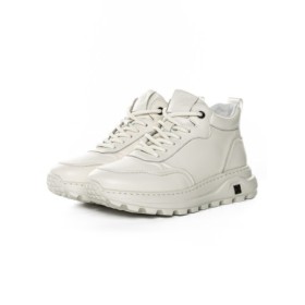 Ghete Barbati din piele naturala 6908 WHITE | ADVANCER