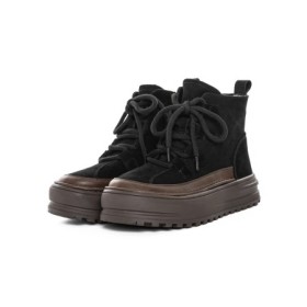 Ghete Dama din piele naturala 8910 BLACK | ADVANCER