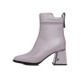 Botine Dama cu toc gros K107-55-B81B Gri » Reina.Ro