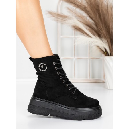 Ghete Dama cu Platforma 5AH59 BLACK | MEI