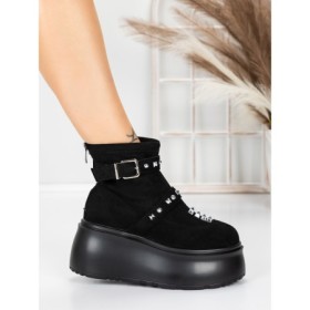 Ghete Dama cu Platforma 56WL15 BLACK | MEI