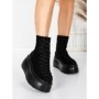 Ghete Dama cu Platforma 56WL11 BLACK | MEI