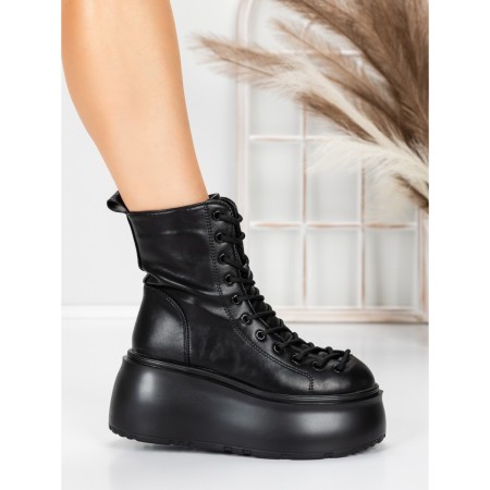 Ghete Dama cu Platforma 56WL11 BLACK | MEI