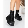 Ghete Dama cu Platforma 56WL11 BLACK | MEI