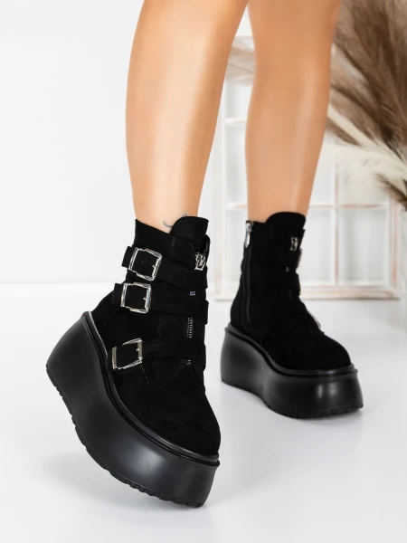 Ghete Dama cu Platforma 56WL13 BLACK | MEI