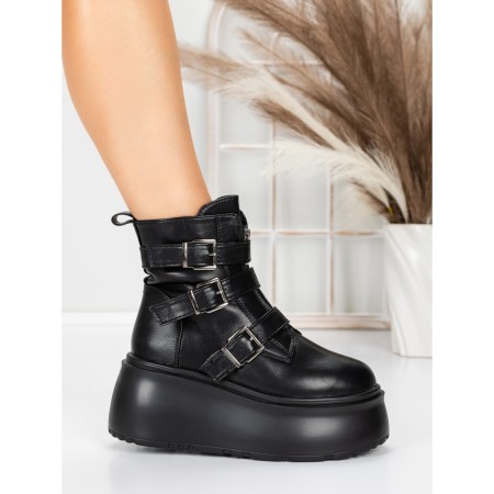 Ghete Dama cu Platforma 56WL13 BLACK | MEI