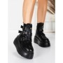 Ghete Dama cu Platforma 56WL13 BLACK | MEI