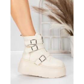 Ghete Dama cu Platforma 56WL13 BEIGE | MEI