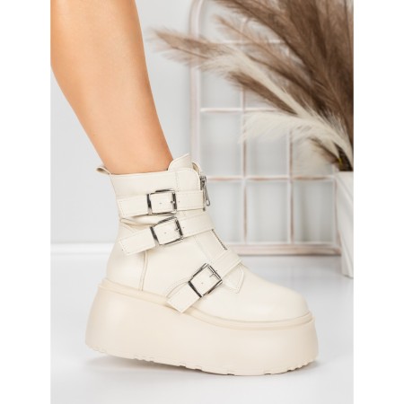 Ghete Dama cu Platforma 56WL13 BEIGE | MEI