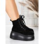 Ghete Dama cu Platforma 56WL16 BLACK | MEI