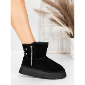 Ghete Dama din piele naturala 5WL105 Negru | Pantoful Ghete Dama din piele naturala 5WL105 BLACK | PANTOFUL