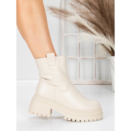 Ghete Dama cu Platforma 5W82 BEIGE | MEI
