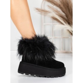 Ghete Dama din piele naturala 3ASJN73 Negru | Pantoful Ghete Dama din piele naturala 3ASJN73 BLACK | PANTOFUL