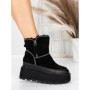 Ghete Dama din piele naturala 3ASJN75 BLACK | PANTOFUL