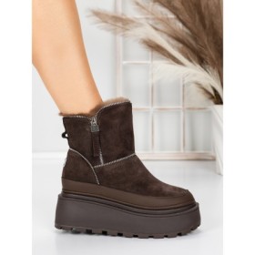 Ghete Dama din piele naturala 3ASJN75 Maro | Pantoful Ghete Dama din piele naturala 3ASJN75 BROWN | PANTOFUL