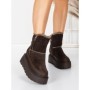 Ghete Dama din piele naturala 3ASJN75 BROWN | PANTOFUL
