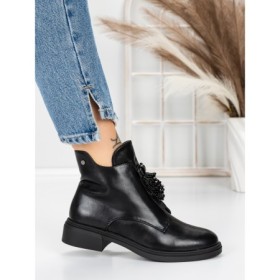Ghete Dama 5AH62 Negru | Mei Ghete Dama Imblanite 5AH62 BLACK | MEI