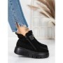 Ghete Dama cu Platforma 5AH65 BLACK | MEI
