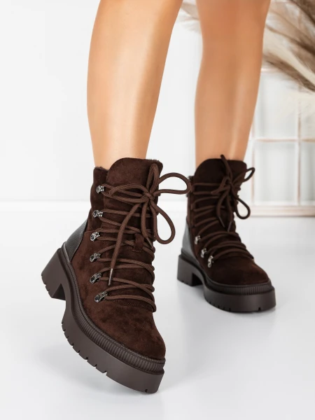 Ghete Dama cu Platforma 5AH67 BROWN | MEI