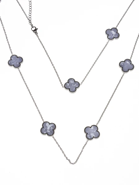 Colier YP-37 ARGINTIU-ALB | MEI