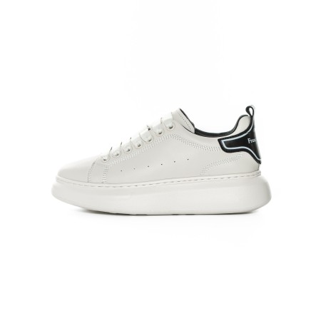 Pantofi Sport Barbati din piele naturala 3221 Alb-Negru ... » Reina.Ro