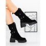 Ghete Dama din piele naturala 52AD5 BLACK | PANTOFUL
