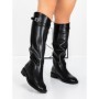 Cizme Dama din piele naturala 52AD6 BLACK | PANTOFUL