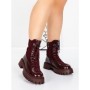 Ghete Dama din piele naturala 52AD8 WINERED | PANTOFUL