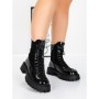 Ghete Dama din piele naturala 52AD8 BLACK | PANTOFUL