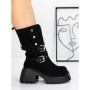 Ghete Dama din piele naturala 52AD11 BLACK | PANTOFUL