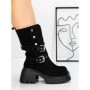 Ghete Dama din piele naturala 52AD11 BLACK | PANTOFUL