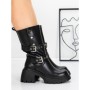 Ghete Dama din piele naturala 52AD11 BLACK | PANTOFUL