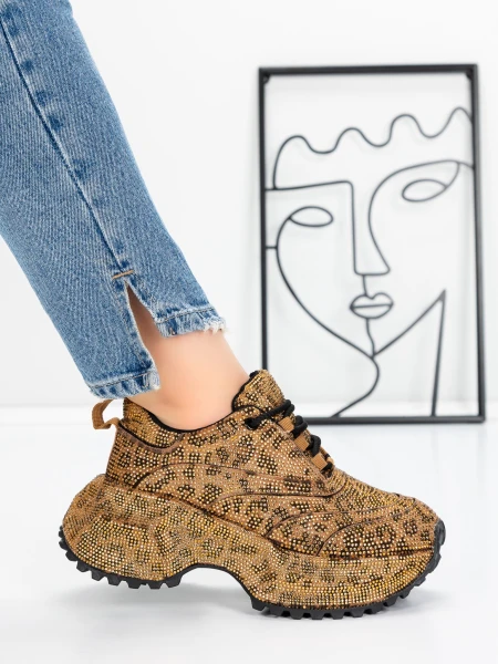 Pantofi Sport Dama cu Platforma 5WL93 LEOPARD PRINT | MEI
