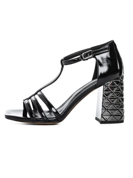 Sandale Dama cu Toc gros K835-02B Negru » Reina.Ro