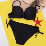 Costum de Baie Dama 2 piese M090 Negru » Reina.Ro